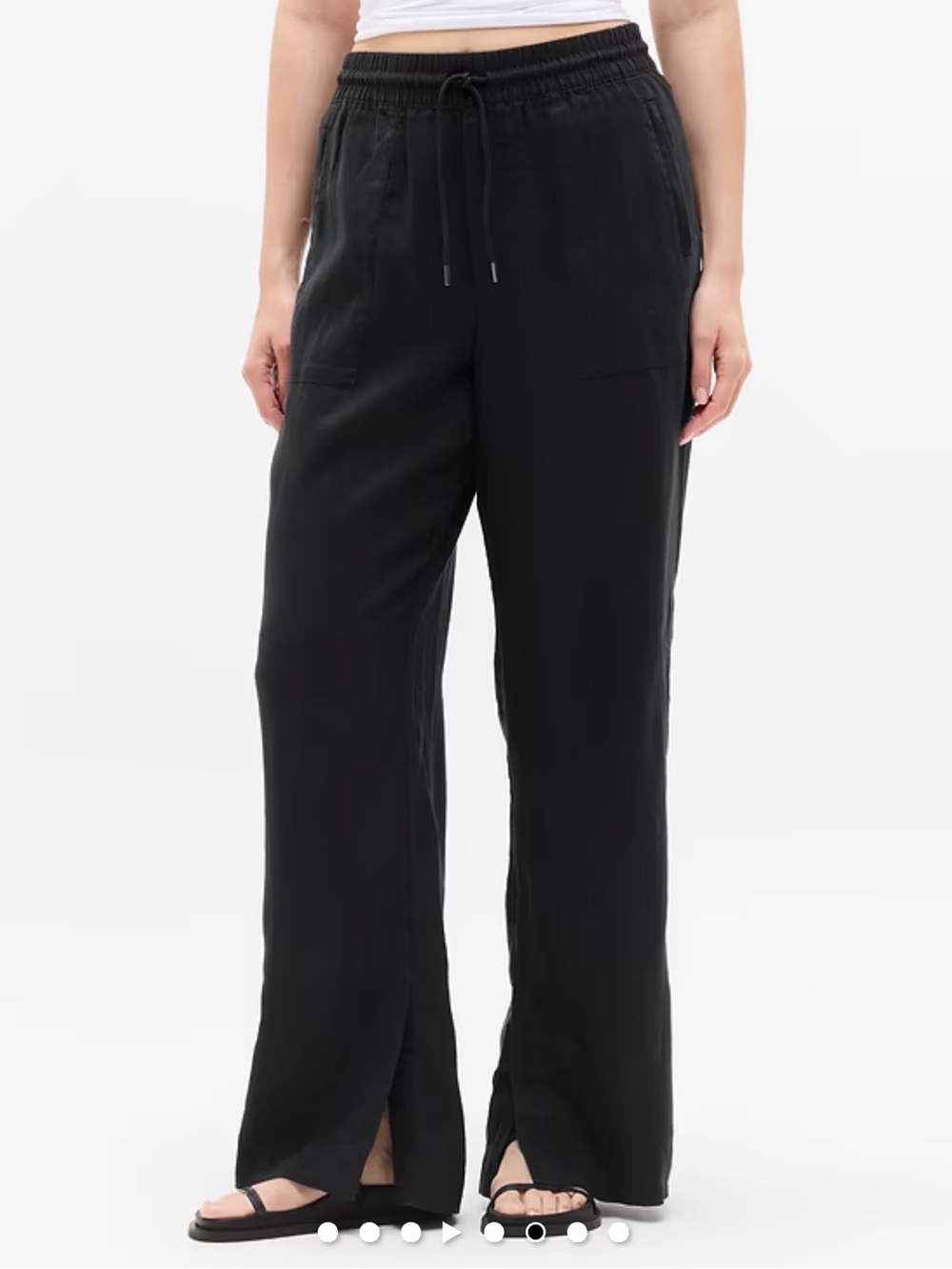 Athleta Retreat Linen High Rise Wide Leg Pant